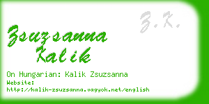 zsuzsanna kalik business card